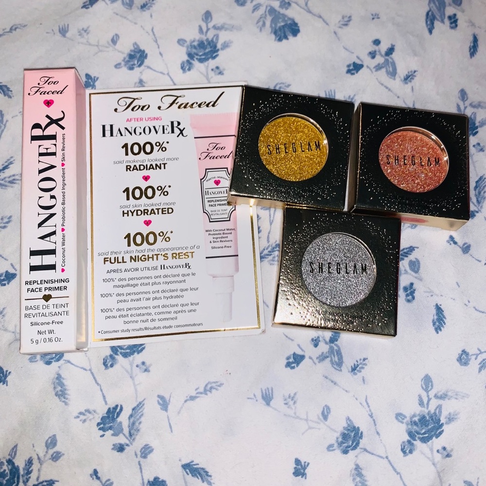 Metallic Eye Shadows & Primer Bundle